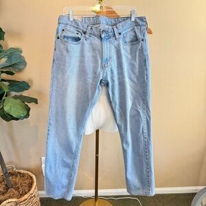 Hollister Slim Straight Fit Men’s 32 X 32(31) Jeans Light Blue Wash Stretch